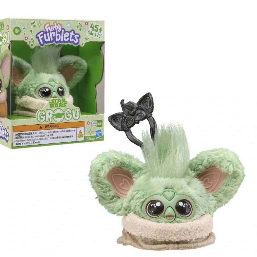 Furby Furblets Star Wars Grogu Plush Keychain - Green NIB